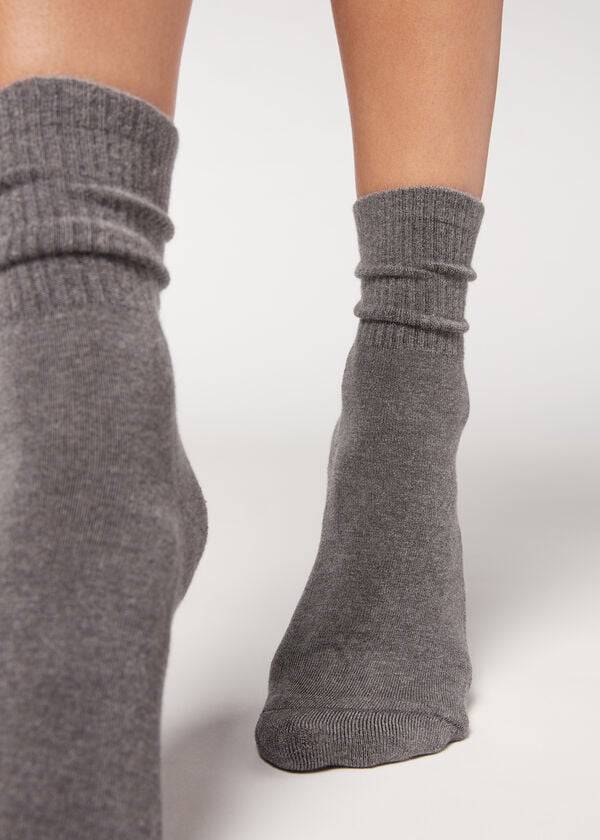 Calzedonia Cashmere Sport Kurzes Socken Damen Grau | CH1831FM