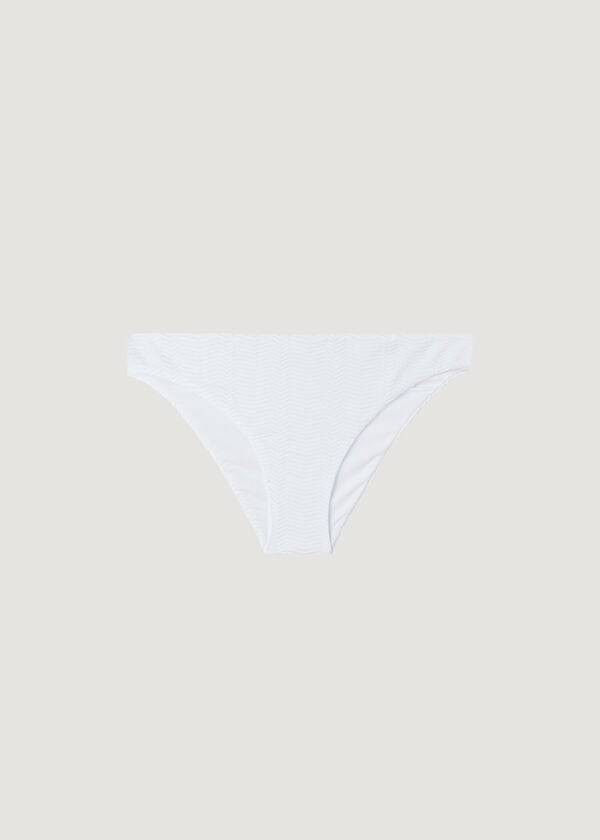 Calzedonia Chevron Casablanca Bikinihosen Damen Weiß | CH2841AP