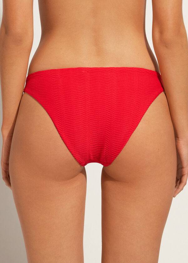 Calzedonia Chevron Casablanca Bikinihosen Damen Rot | CH2842PQ