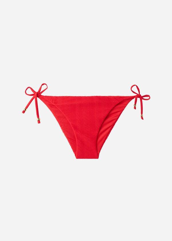 Calzedonia Chevron String Casablanca Bikinihosen Damen Rot | CH2834JJ