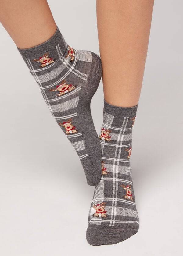 Calzedonia Christmas Kurzes Socken Damen Grau | CH1819WY