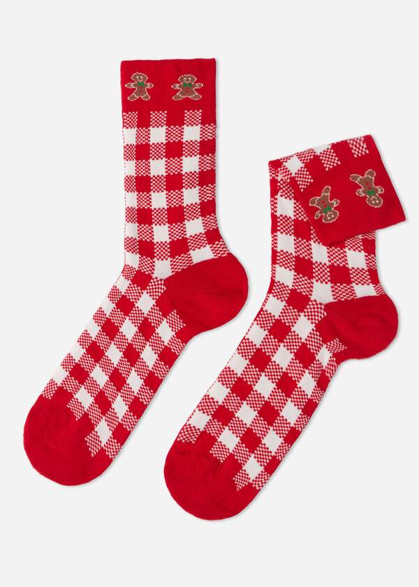 Calzedonia Christmas Series Kurzes Crew Socken Herren Rot Weiß | CH1396XF