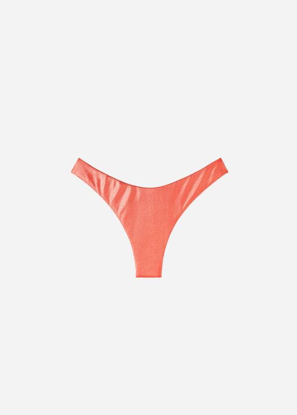 Calzedonia Coated-Effect High-Cut Brazilian Antigua Bikinihosen Damen Koralle Orange | CH2827BC