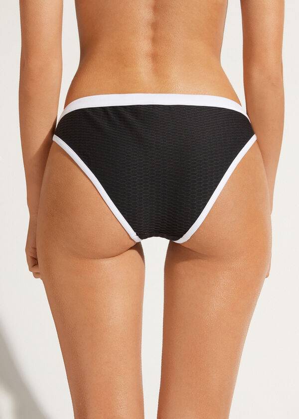 Calzedonia Coimbra Bikinihosen Damen Schwarz Weiß | CH2822EX