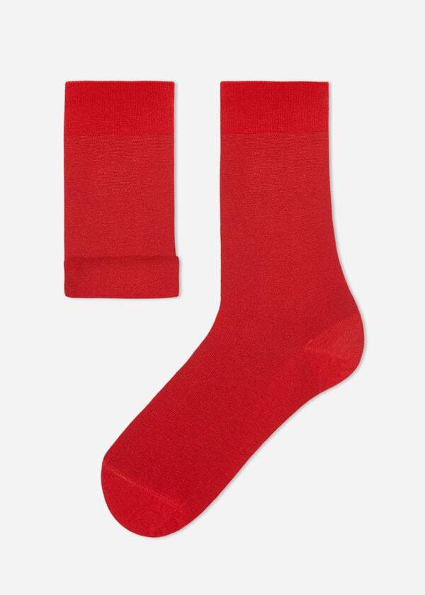 Calzedonia Crew with Cashmere Socken Herren Rot | CH1349MA