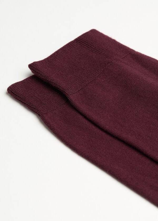 Calzedonia Crew with Cashmere Socken Herren Bordeaux | CH1350QZ