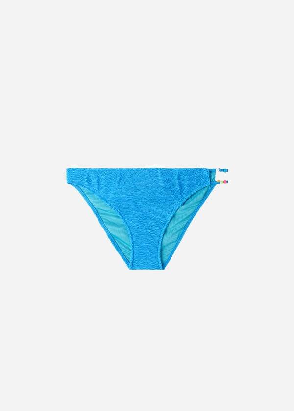 Calzedonia Crinkled San Diego Bikinihosen Damen Blau | CH2816OR