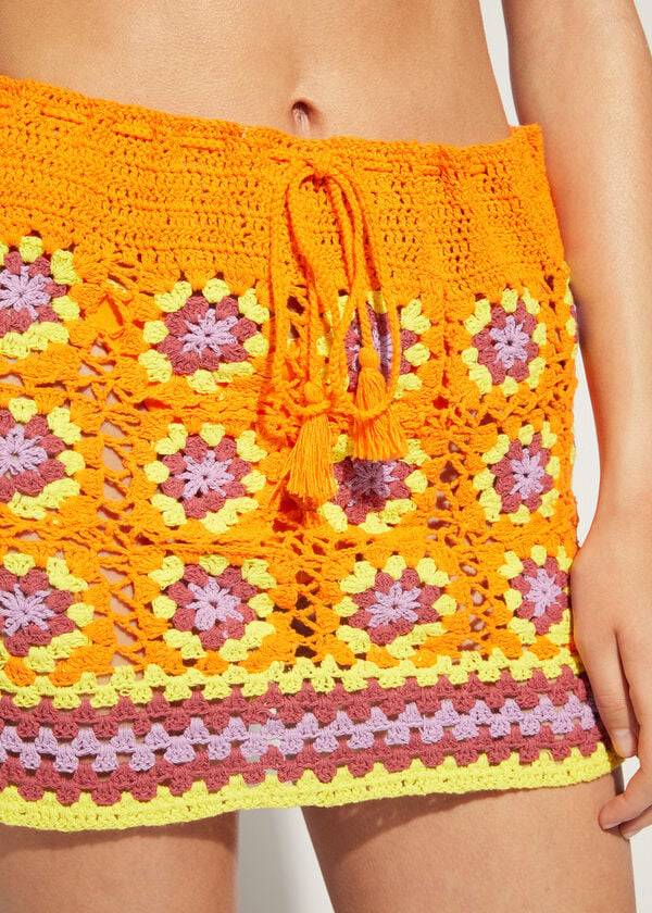 Calzedonia Crochet Skirt Cover-Ups Damen Orange | CH2061PQ