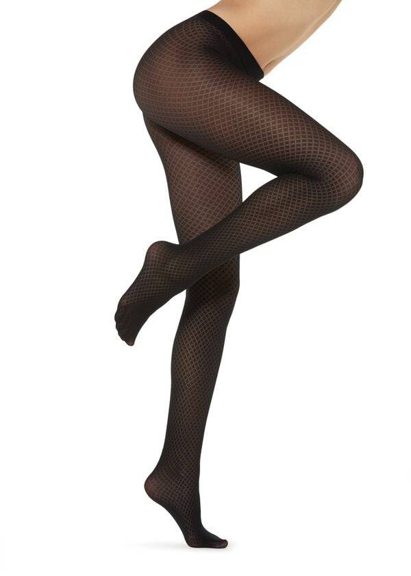 Calzedonia Diamond Patterned Strumpfhose Damen Schwarz | CH3097SO