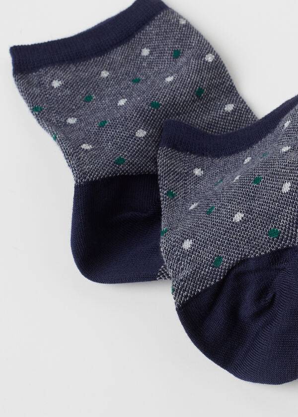 Calzedonia Dot-Pattern Kurzes Socken Damen Blau | CH1763BC