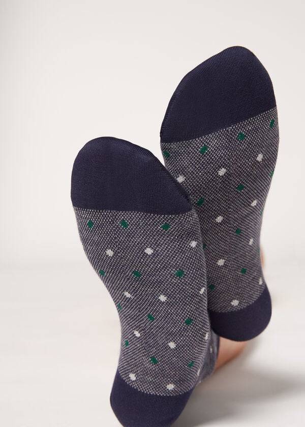 Calzedonia Dot-Pattern Kurzes Socken Damen Blau | CH1763BC