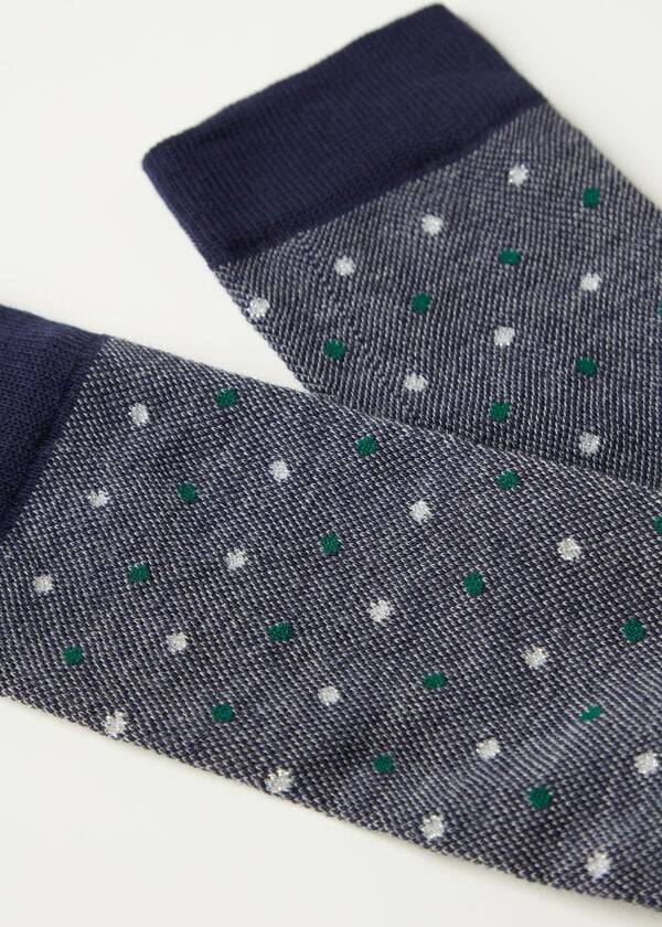 Calzedonia Dot-Pattern Long Socken Damen Blau | CH1950EX