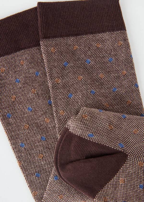 Calzedonia Dot-Pattern Long Socken Damen Braun | CH1951RW