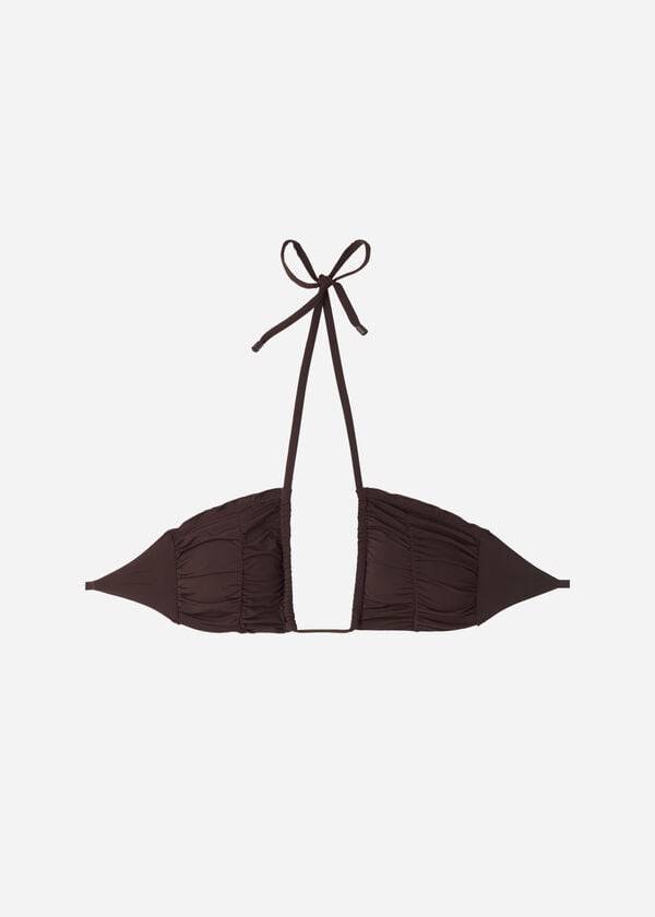 Calzedonia Drawstring Bandeau Islamorada Bikinioberteile Damen Kaffee Braun | CH2479EX