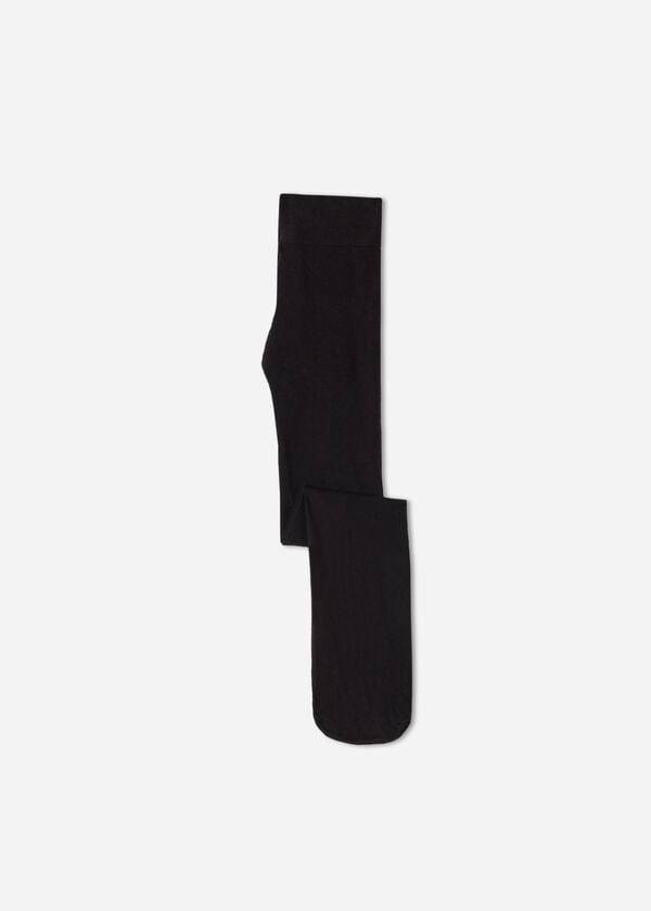 Calzedonia Eco Baumwoll Strumpfhose Kinder Schwarz | CH1225YU