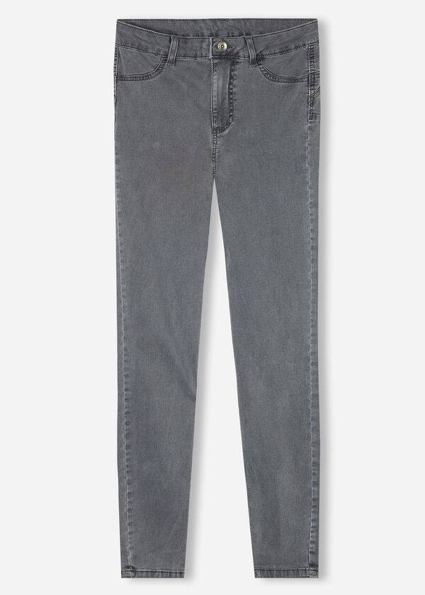 Calzedonia Eco Light Push Up Denim Jeans Damen Silber | CH1613RW