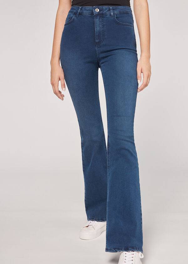 Calzedonia Flared Jeans Damen Blau | CH1598GL