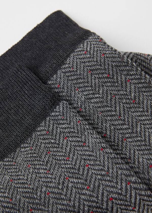 Calzedonia Geometric Pattern Crew Socken Herren Grau | CH1338GL