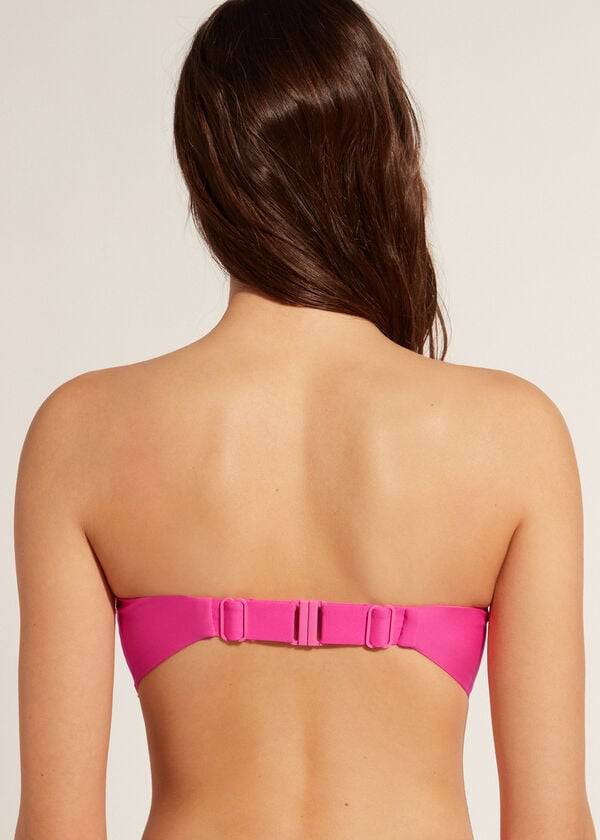 Calzedonia Gepolstert Bandeau Indonesia Eco cobey Bikinioberteile Damen Rosa | CH2391DN