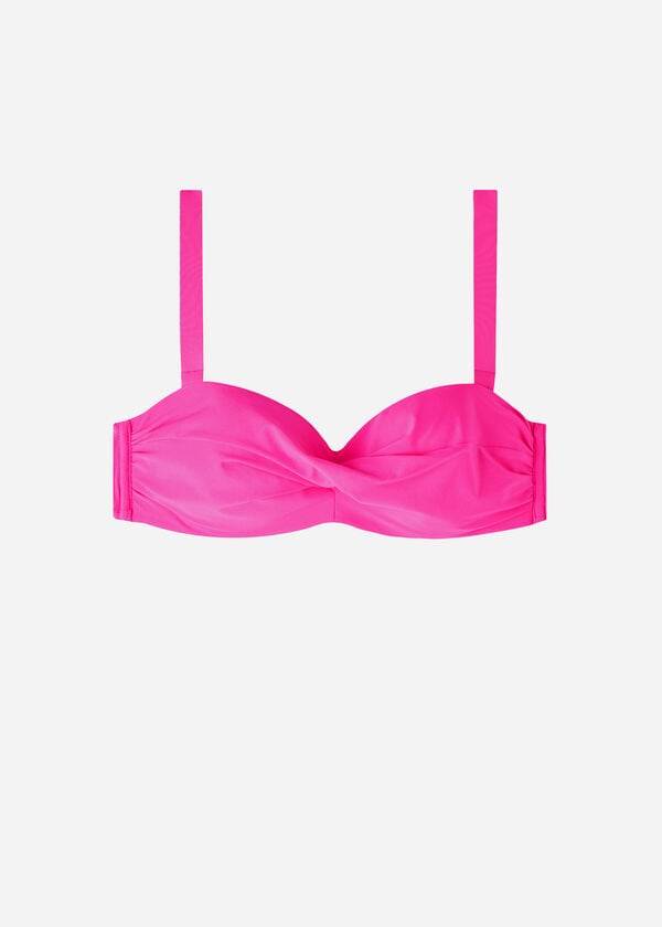 Calzedonia Gepolstert Bandeau Indonesia Eco cobey Bikinioberteile Damen Rosa | CH2391DN