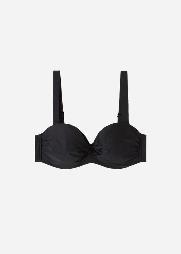 Calzedonia Gepolstert Bandeau Indonesia Eco cobey Bikinioberteile Damen Schwarz | CH2393AP