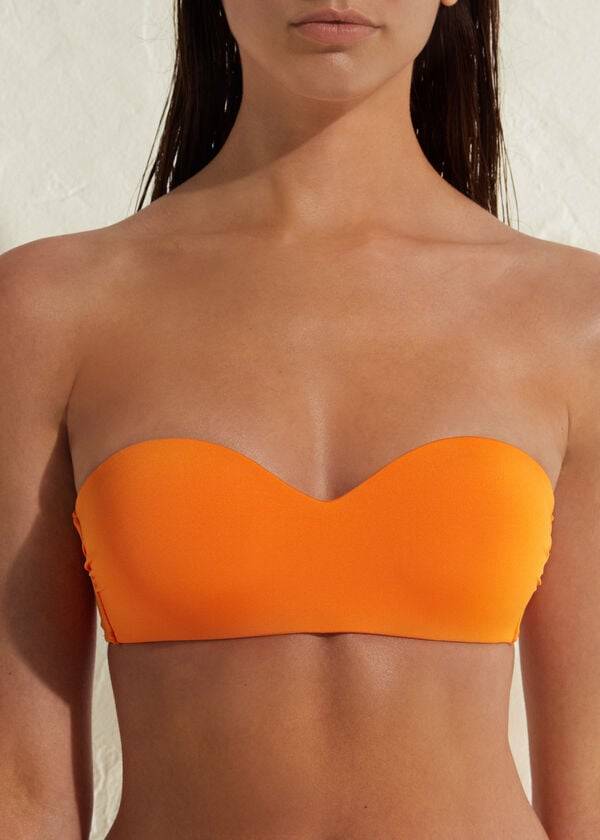 Calzedonia Gepolstert Bandeau Indonesia Eco Bikinioberteile Damen Orange | CH2399TV