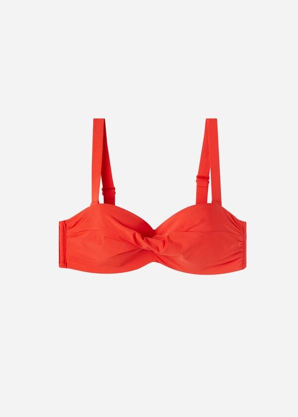 Calzedonia Gepolstert Bandeau Indonesia Bikinioberteile Damen Rot | CH2400RW