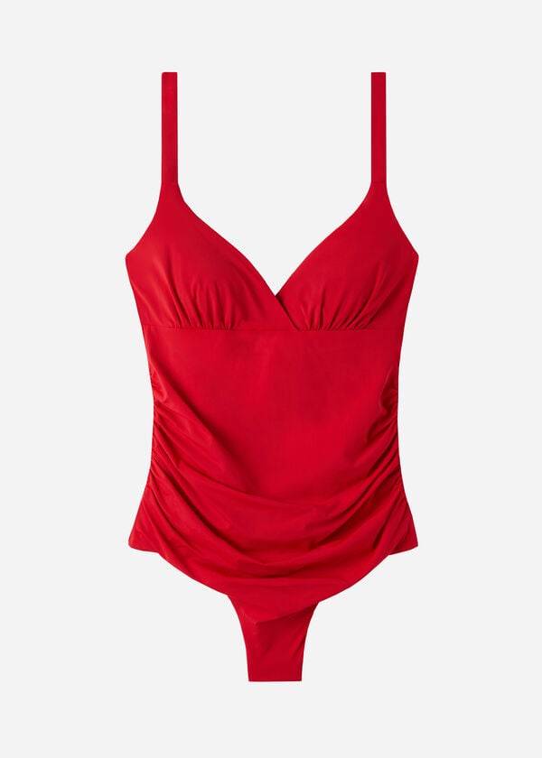 Calzedonia Gepolstert One-Piece Shaping-Effect Indonesia Badeanzüge Damen Rot | CH2000QZ