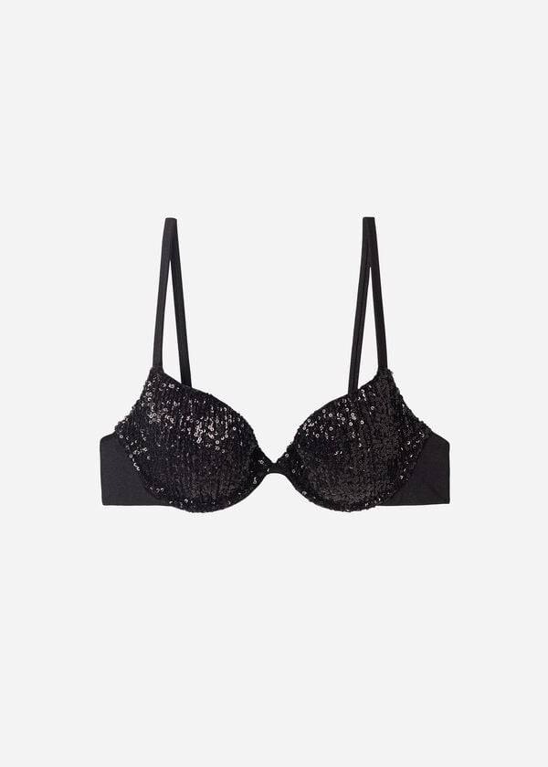 Calzedonia Gepolstert Push-Up Cannes Bikinioberteile Damen Schwarz | CH2350WY