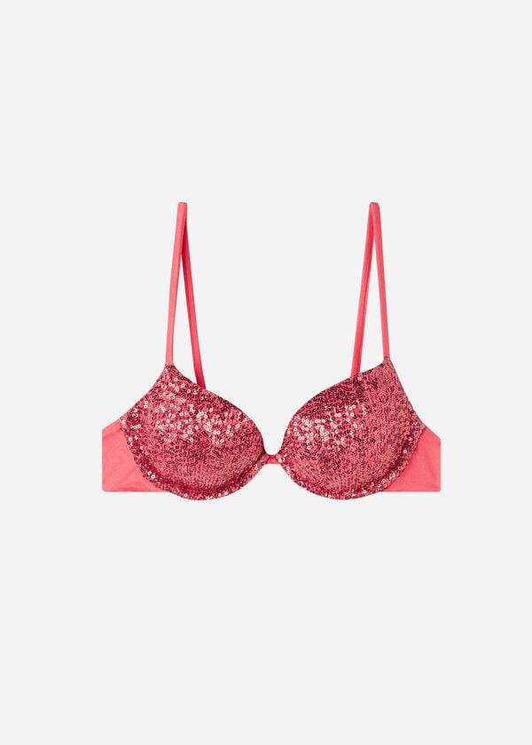 Calzedonia Gepolstert Push-Up Cannes Bikinioberteile Damen Rosa | CH2353NB