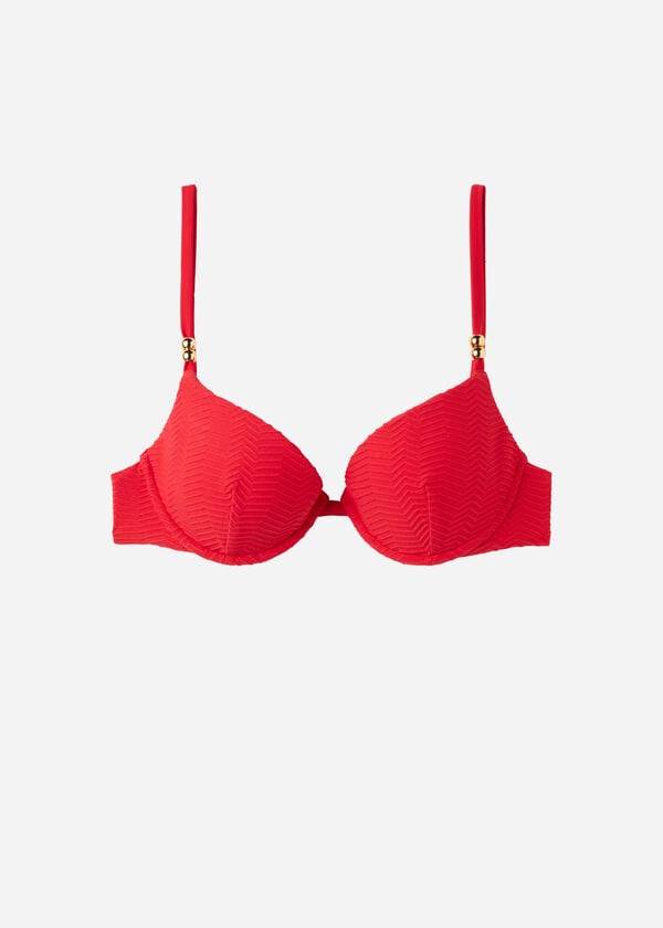 Calzedonia Gepolstert Push-Up Casablanca Bikinioberteile Damen Rot | CH2344IS