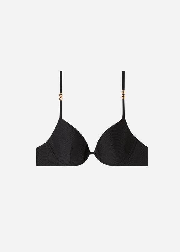 Calzedonia Gepolstert Push-Up Casablanca Bikinioberteile Damen Schwarz | CH2345UT