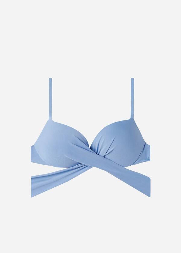 Calzedonia Gepolstert Push Up Indonesia Eco Sexy Bikinioberteile Damen Blau | CH2364FM