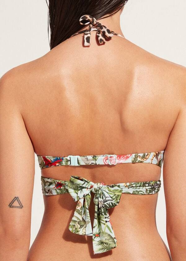 Calzedonia Gepolstert Push-Up Nairobi Eco Bikinioberteile Damen Grün | CH2320YU