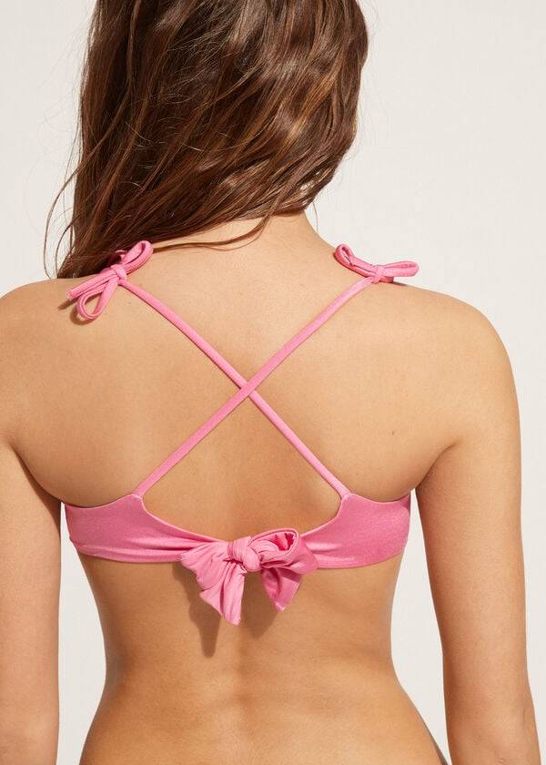 Calzedonia Gepolstert Tank-Stylen Cannes rosa Bikinioberteile Damen Rosa | CH2302JJ