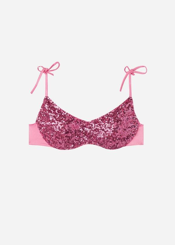 Calzedonia Gepolstert Tank-Stylen Cannes rosa Bikinioberteile Damen Rosa | CH2302JJ