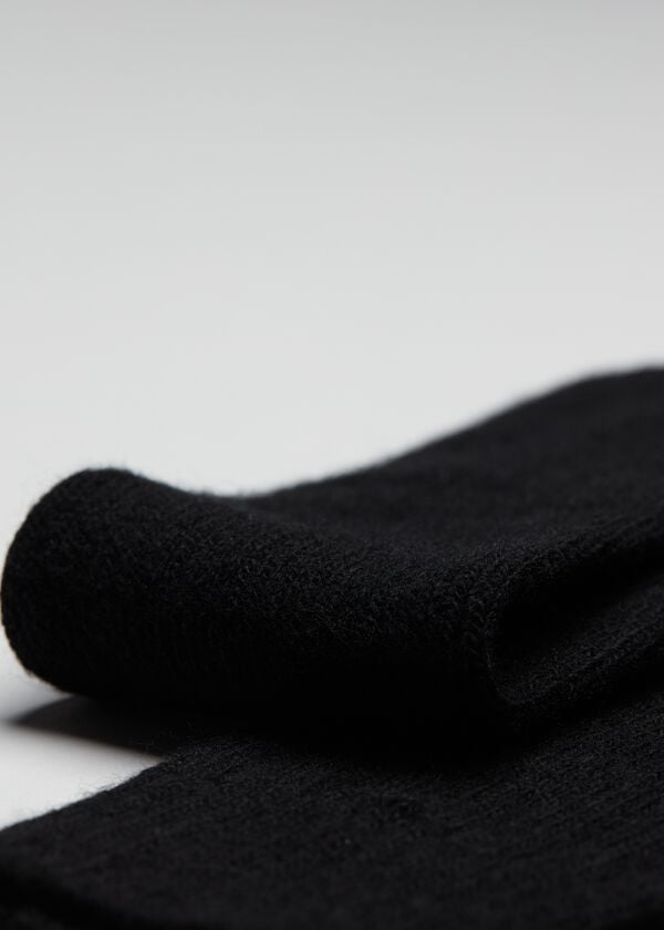 Calzedonia Gerippt Wolle and Cashmere Long Socken Herren Schwarz | CH1413SO