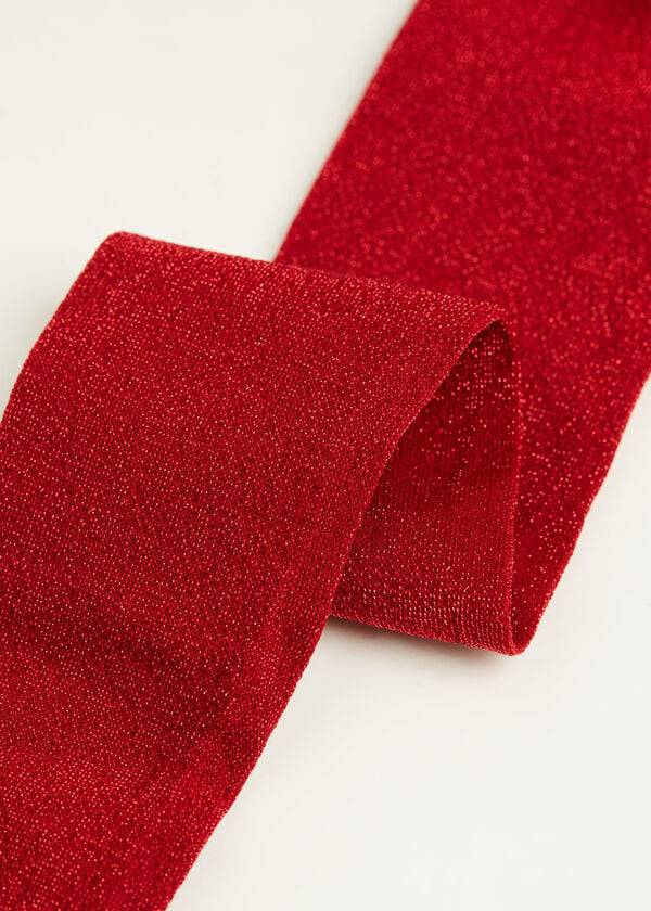 Calzedonia Glitter Microfiber Strumpfhose Kinder Rot | CH1212LH