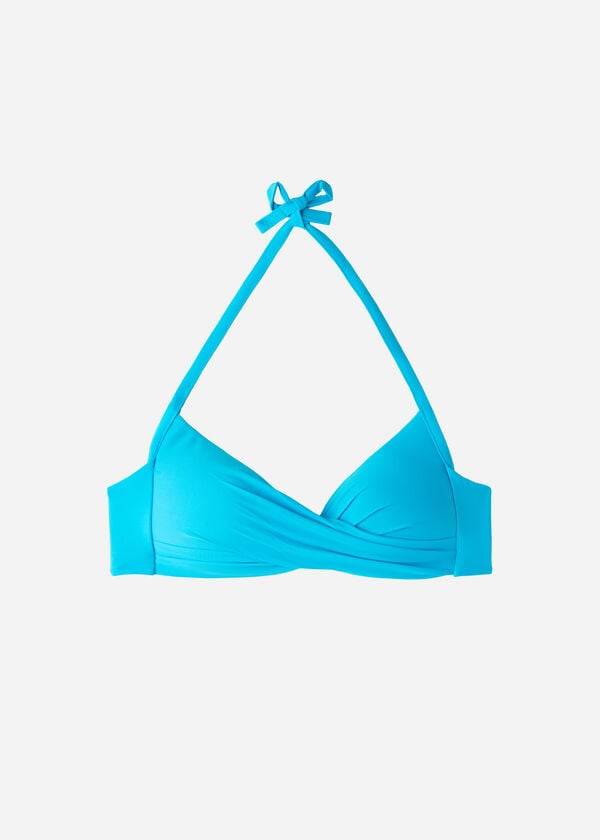 Calzedonia Graduated Soft Crisscross Gepolstert Triangle Indonesia Bikinioberteile Damen Türkis | CH2433VD