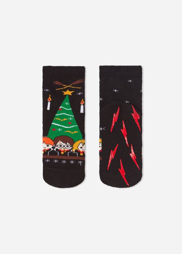 Calzedonia Harry Potter Christmas Non-Slip Kurzes Socken Kinder Schwarz | CH1009BC