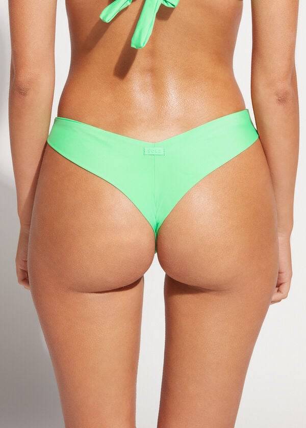 Calzedonia High Cut Brazilian Indonesia Eco Bikinihosen Damen Mintfarben | CH2804XF