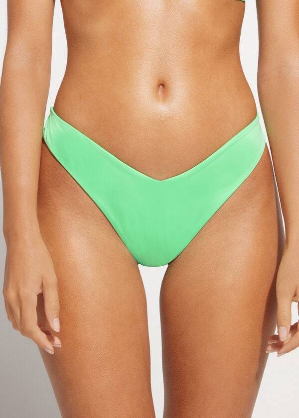 Calzedonia High Cut Brazilian Indonesia Eco Bikinihosen Damen Mintfarben | CH2804XF