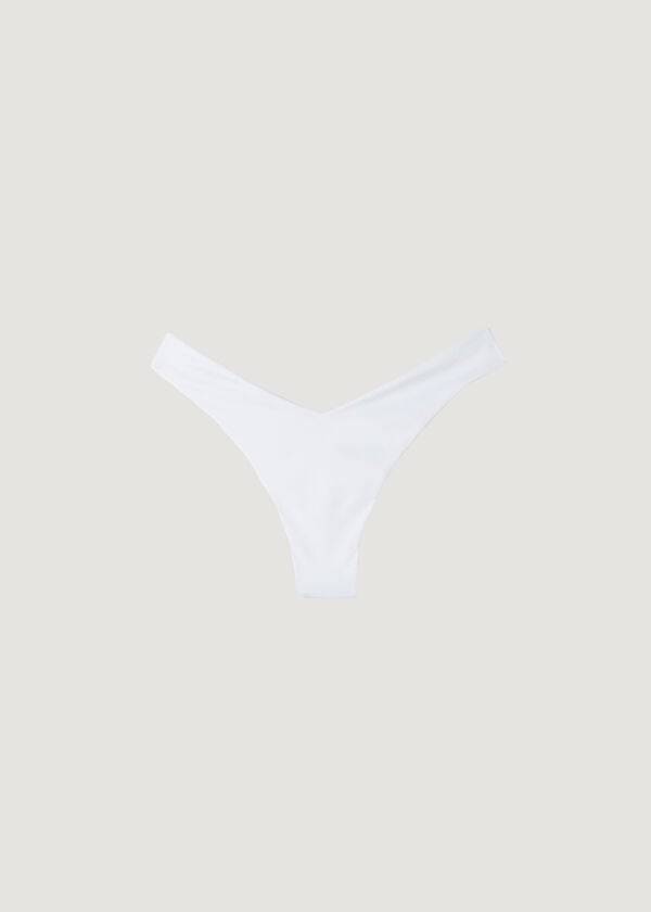 Calzedonia High Cut Brazilian Indonesia Eco Bikinihosen Damen Weiß | CH2806LH