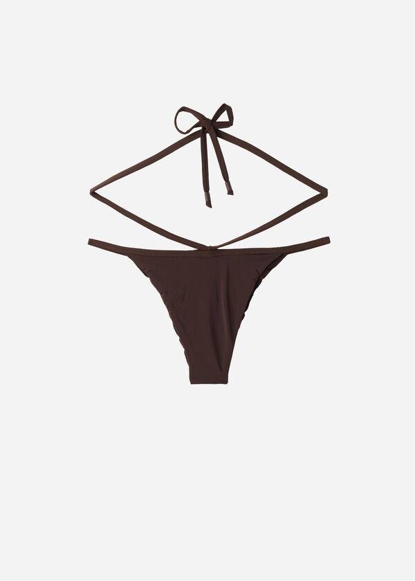 Calzedonia High-Cut Brazilian Islamorada Bikinihosen Damen Kaffee Braun | CH2751EX