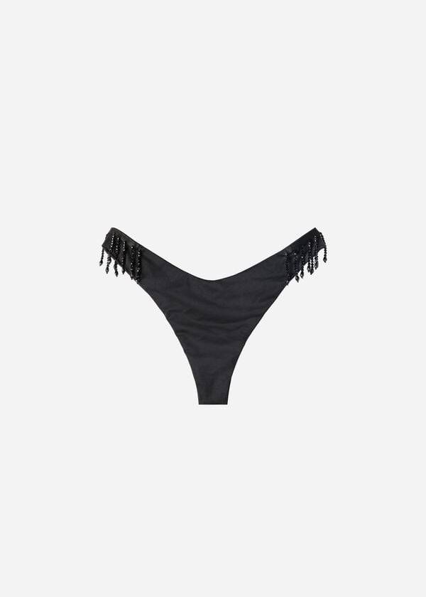 Calzedonia High Cut Brazilian Taipei Bikinihosen Damen Schwarz | CH2797WY