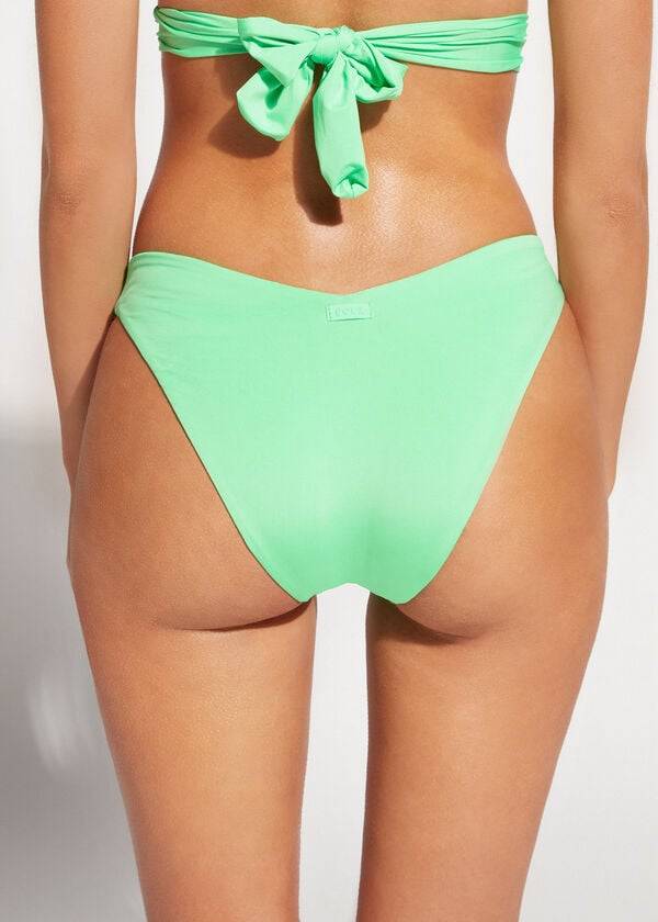 Calzedonia High Cut Indonesia Eco Bikinihosen Damen Mintfarben | CH2795RW