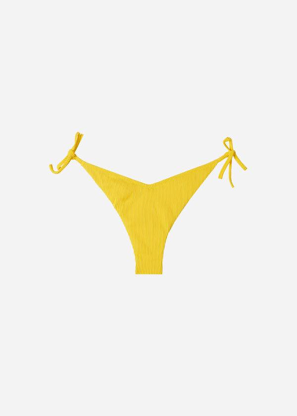 Calzedonia High Cut V-shaped Brazilian New York Bikinihosen Damen Gelb | CH2791IS