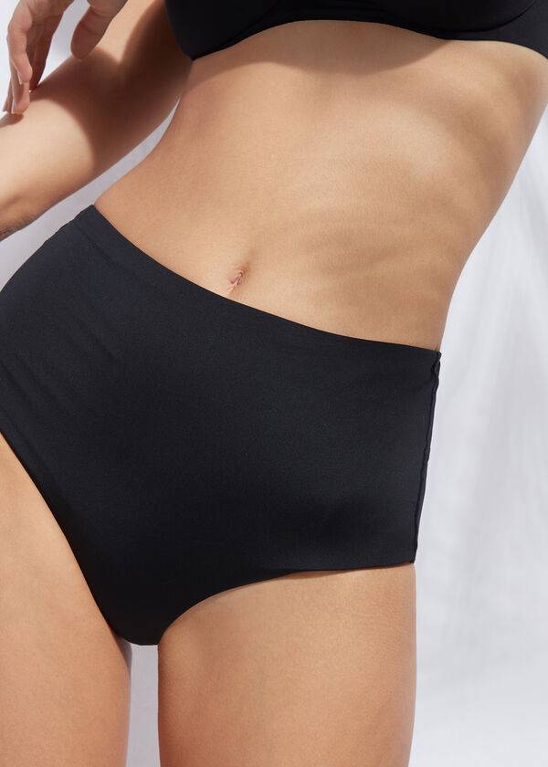 Calzedonia High Shaper Taille Indonesia Eco Bikinihosen Damen Schwarz | CH2784GL