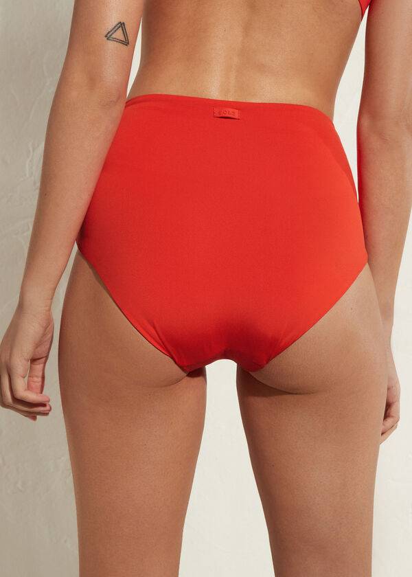 Calzedonia High Shaper Taille Indonesia Eco Bikinihosen Damen Rot | CH2786DN