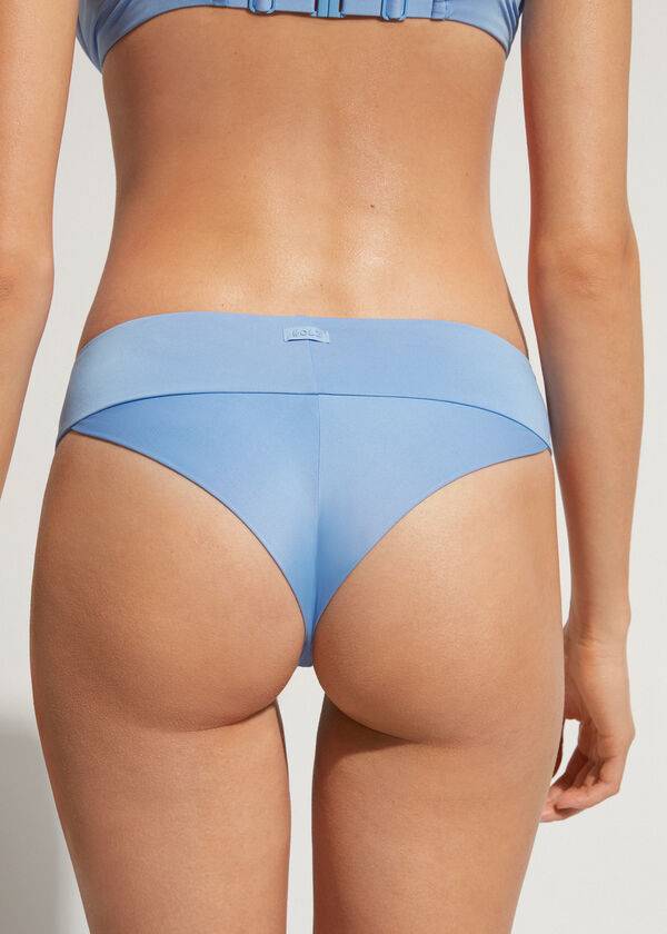 Calzedonia High Taille Brazilian Indonesia Eco Bikinihosen Damen Blau | CH2773IS